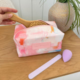 Box cosmetic makeup bag for organised travel in Dream Big Australian design