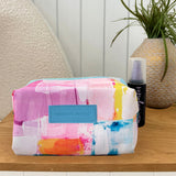 Box Makeup Bag in Good Times design
