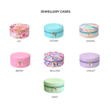 Organisation jewellery cases for travel in colour Australian artist designs