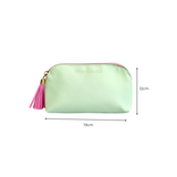 Makeup Pouch in Mint and Berry colours with measurements