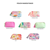 Makeup bag pouches in colourful Australian artist designs