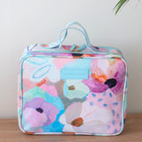 Hanging Toiletry Bag in design Fleur by artist Jade Fisher
