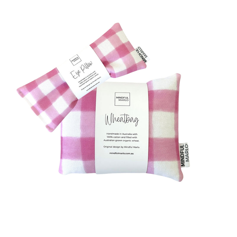 Wheatbag/Eye Pillow Bundle - Gingham Berry