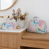 Set of toiletry bag and cosmetic bags in Haven design