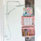 Hanging Toiletry Bag in design Romy by artist Jade Fisher
