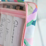 Hanging Toiletry Bag in design Romy by artist Jade Fisher