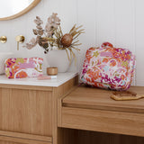 Hanging Toiletry Bag and Box Makeup Bag in Ivy design