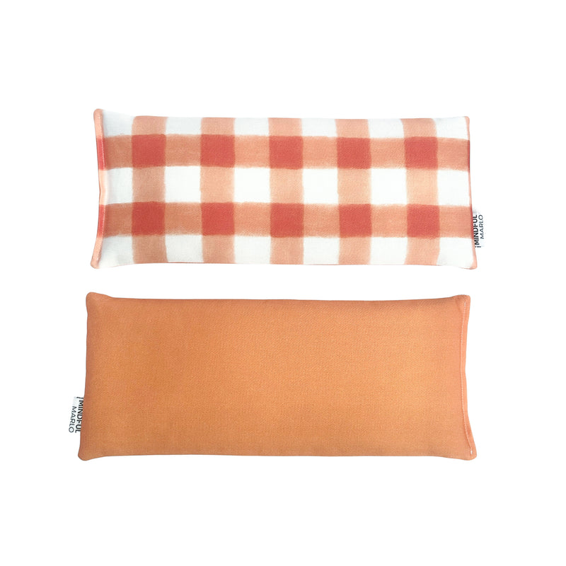 Wheatbag/Eye Pillow Bundle - Gingham Tangerine